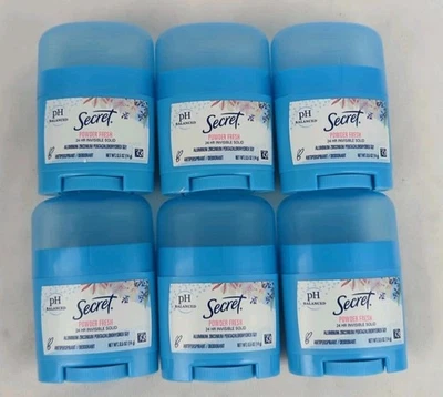 Lot Of 6 Secret Invisible Solid Antiperspirant Deodorant, Powder Fresh, 0.5 oz  - Image 1 of 3