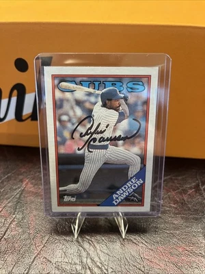 1988 Topps - Andre Dawson #500 no cartão autografado  - Imagem 1 de 2