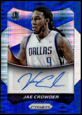 2014-15 Panini Prizm #24 Jae Crowder Autographs Prizms Blue Pulsar #/249 E1 - Image 1 of 2
