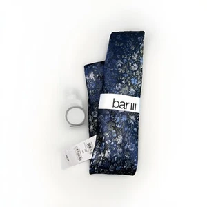 Bar III Herren blau Jenera Blumenmuster schmale Seidenkrawatte 58 x 2,5 blau, grün. - Bild 1 von 4