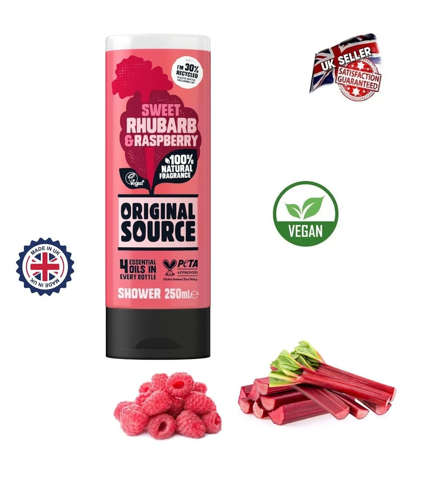 Original Source Rhubarb & Raspberry Shower Gel 250Ml - Image 1 of 1