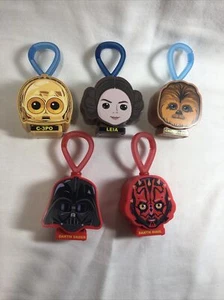5 Portachiavi giocattolo McDonald's Star Wars ologramma Leia Darth Vader MaulC-3PO Chewbacca - Foto 1 di 7