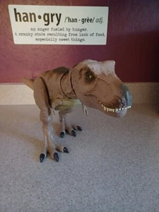 Mattel Jurassic World T-Rex Thrash 'N Throw Tyrannosaurus Rex 20" Figure TESTED - Picture 1 of 5