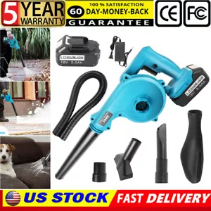 Cordless Leaf Blower Electric Vacuum Cleaner Gardening Powered Battery&Charger - Picture 1 of 18