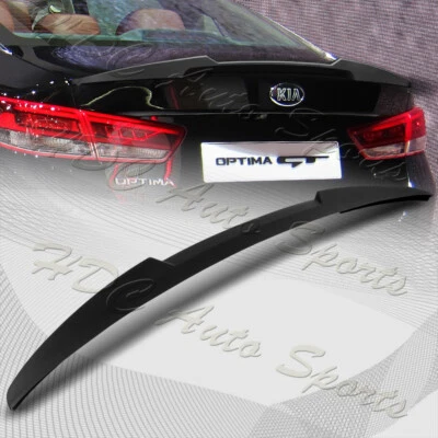 Spoiler porta-malas estilo V preto sem pintura Kia Optima W-Power 2016-2020 - Imagem 1 de 4