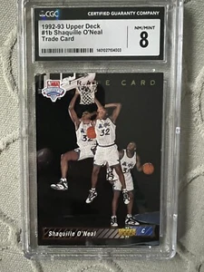 1992 Upper Deck RC Shaquille O’Neal Trade Card #1b CGC 8 NM-MT rookie card - Picture 1 of 1