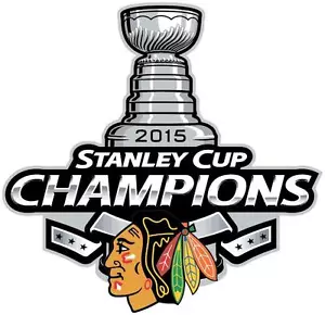 Chicago Blackhawks 2015 Stanley Cup Champions X-Small 1.75" Decal - Picture 1 of 1