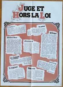 JUGE ET HORS LA LOI affiche cinema originale 80x60 western '72 - Photo 1/1
