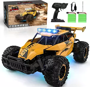 Remote Control Car for Boys, RC Cars, 1:12 Monster RC Truck off Road with LED He - Picture 1 of 7