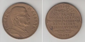 Bronzemedaille 1935, Tomáš G. Masaryk 1850 - 1937, 85. Geburtstag, vz - Picture 1 of 1