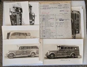 Detroit Fire Department Collection 1936 Order w/ Factory Photos & More D.F.D - Picture 1 of 20