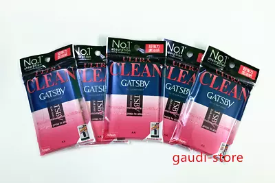 New!!! Gatsby Oil Clear Sheet High power, Super absorbent 70 sheets X 5 Packs - Изображение 1 из 3