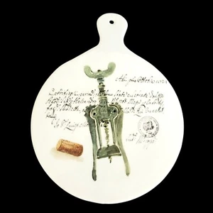 Tabla de cortar antipasti de queso de cerámica Opificio Etico tema de vino hecha en Italia - Imagen 1 de 11