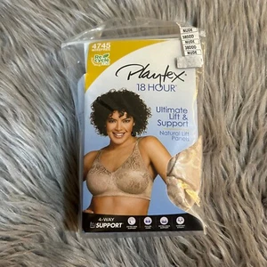 Playtex 18 Hour Wireless Bra Womens Size 38DDD Nude Ultimate Lift & Support - Picture 1 of 6