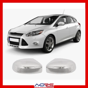 FORD FOCUS 3 COMPATIBLE 2011- CACHE MIROIR CHROME ACIER INOXYDABLE 2 PIÈCES - Foto 1 di 10