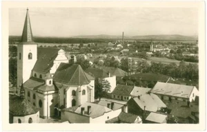 Ansichtskarte Litovel/Littau - Olomouc/Bezirk Olmütz - Ortsansicht mit Kirche sw - Picture 1 of 2
