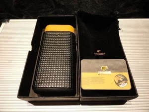 Black & Gold Leather  Carrying Case NIB - Picture 1 of 10