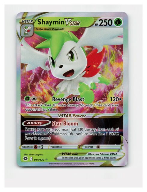 Shaymin V ULTRA RARE card 13/172 SWSH Brilliant Stars 2022 Pokemon TCG NM/LP