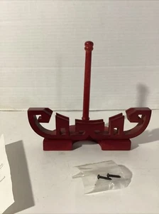 Antiguo soporte de placa de madera oriental vintage madera roja nuevo de stock - Imagen 1 de 7