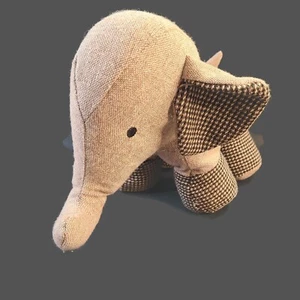 Elements Decorative 12" Elephant Door Stopper Sand Leg Weighted Plush Doll Beige - Picture 1 of 10