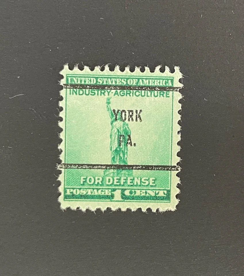 York, Pennsylvania Type 61 Precancel - 1 cent Defense Issue U.S. #899 - PA - Image 1 of 1