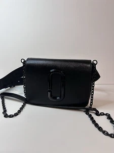 MARC JACOBS HIP SHOT CROSSBODY LEATHER BELT BAG CONVERTIBLE LOGO STRAP OPEN BOX - Picture 1 of 21