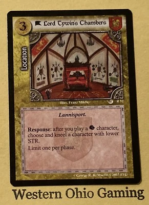 A Game of Thrones CCG Lord Tywin's Chambers #52 GOT TCG Ice and Fire Edition - Image 1 of 2