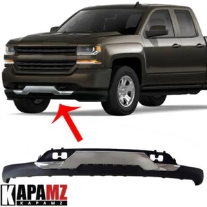 Front Bumper Valance + Chrome Skid Plate For Silverado 1500 2016-2019 With Z71 - Picture 1 of 11