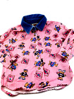 Girls Shirt Top Size 6 Button Down Children Kids Bears Pink Long Sleeve Collared