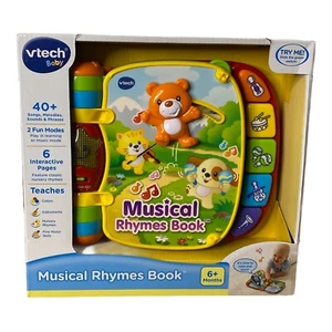 Libro de rimas musicales para bebés vtech más de 6 meses aprendizaje de colores interactivos música - Imagen 1 de 4