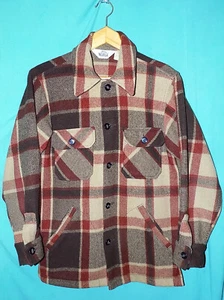 Exc! Vtg 60s-70s WOOLRICH SHIRT JACKET, 4 POCKETS, DAGGER COLLAR, BOARD, Sz M - Picture 1 of 13