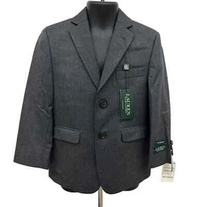 NWT Ralph Lauren Boys Sz 5 Medium Gray Classic Sport Coat - Picture 1 of 11