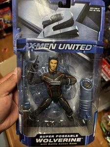 Wolverine X-2 Toy Biz X-Men United Super Poseable mit Battle Action Base 2003 NOS - Bild 1 von 6