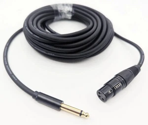 Harmo XLR F to 1/4" Jack long 32ft cable for harmonica microphone - Free Us Ship - Picture 1 of 1