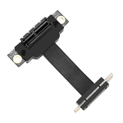 PCIE X1 Riser Cable Dual 90 Degree Right Angle PCIe 3.0 X1 to X1 Extension3652 - Image 1 of 4