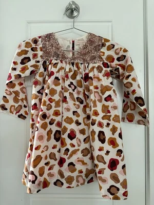 Vestido Pink Chicken New York 5Y Niña Courtney Multi-Leopardo 100% Algodón Foto 1 de 4