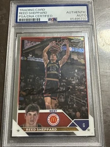 Reed Sheppard Signed McDonald’s All American Card Psa/Dna Rockets - Picture 1 of 1