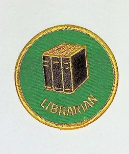 BSA Bibliothekar Position Patch grün Twill bestickt Goldrand - Bild 1 von 3