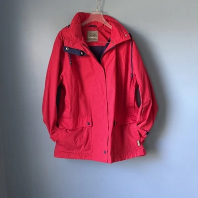 Chaqueta para mujer Pacific Trail OutDoor Wear XL forro rojo/azul marino con capucha cremallera Foto 1 de 4