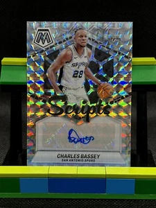 2023-24 Panini Mosaic Charles Bassey Scripts Silver Prizm Auto #MS-BAS - Picture 1 of 2