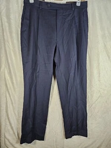 NAUTICA Pants for Men SIZE 40R W34 NB45 100% Wool Navy Blue - Picture 1 of 12