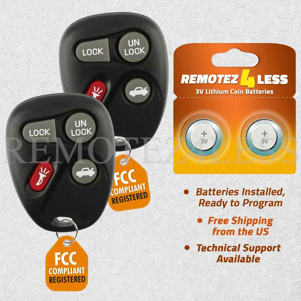 for Saturn L100 L200 L300 LS LW200 LW300 Vue Keyless Remote Car Key Fob Pair Foto 1 de 4
