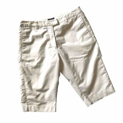 De Colección Y2k 00s Adidas Bermudas Pantalones Cortos Para Mujer Talla 10 Blanco Elástico Forrado Cremallera Bolsillo Foto 1 de 4