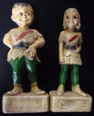 Estatuillas de Peter Pan y Wendy de colección 1950 varios productos estatuas 7" Disney Foto 1 de 4