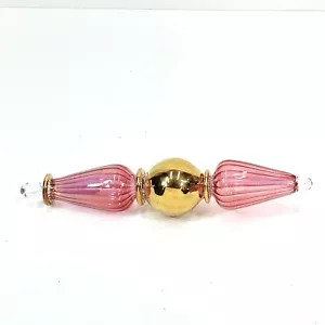 "Adorno de vidrio con acabado de vidrio rosa dorado 8"" vidrio egipcio" - Imagen 1 de 6