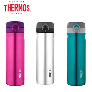 NUEVO Termo S/Acero Aislado al Vacío Botella de Bebida Directa 470 ml Frasco Rosa Verde azulado - Imagen 1 de 8