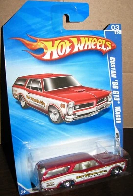 Hot Wheels 2010 #111 HW City Works #3 Custom '66 GTO Wagon rojo Foto 1 de 4