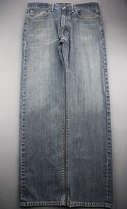 Pantalones de mezclilla para hombre Levi's 505 2014 rectos lavado medio desgastados talla 36x34 (Sr 36x32) - Imagen 1 de 10