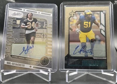 New Orleans Saints Rookie Auto’s (2) Card Lot: Kool-Aid McKinstry/Cesar Ruiz - Image 1 of 4