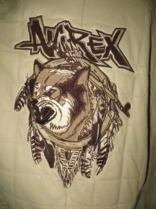 RARE AVIREX LIMITED EDITION "NATIVE WOLF" LEATHER BOMBER FLIGHT JACKET COAT XXL - Picture 1 of 12
